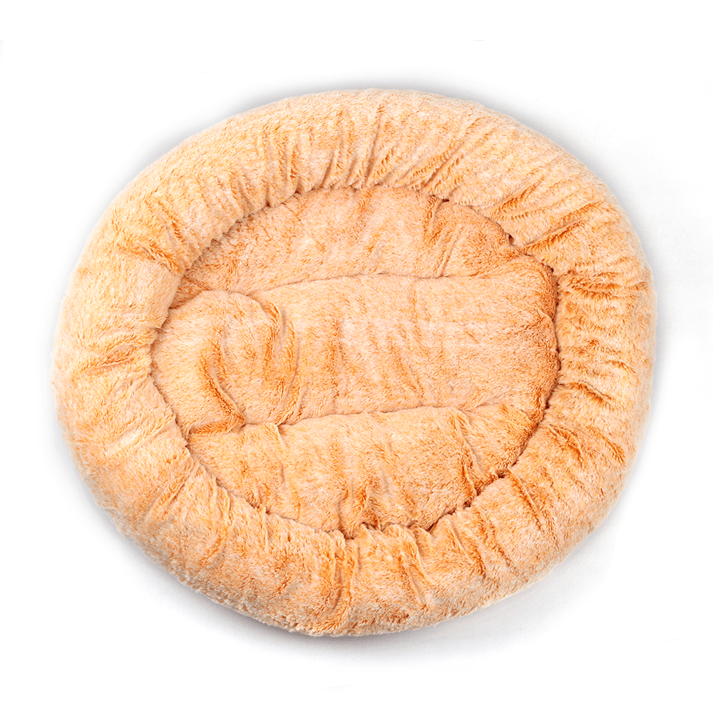 55CM Luxury Shag Warm Fluffy Pet Dog Puppy round Fur Donut Cushion Mat Pet Bed