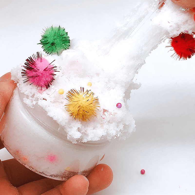 100ML Slime Brushed Cotton Mud Christmas Balls Silk Mud Plasticine Clay Toys