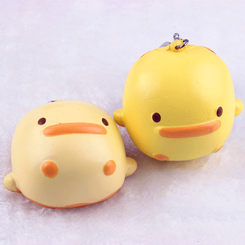 Squishy Yellow Duck Soft Cute Kawaii Phone Bag Strap Toy Gift 7*6.5*4Cm