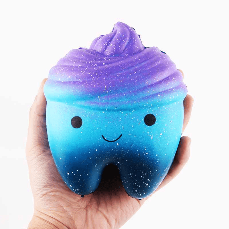 Sanqi Elan 11.8Cm Star Cute Teeth Cake Soft Squishy Super Slow Rising Original Packing Kid Toy