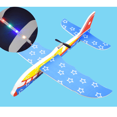 Electric EPP Hand Throwing Foam Aircraft Rotary Airplane Model Plane Toy with LED Light