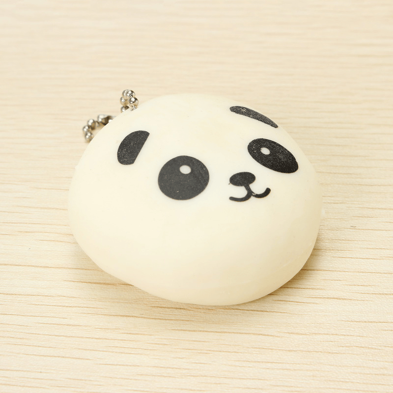 Squishy Squeeze Panda Sticky Rice Ball 5Cm Collection Ball Chain Phone Strap Decor Gift Toy