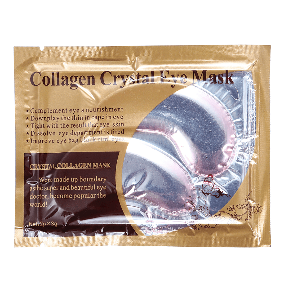 1Pc Pink Collagen Eye Mask Eyelid Care Patch Dark Circles Removal