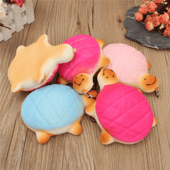 13 cm weiche Kawaii süße kleine Schildkröte Telefon Brot Brötchen Squishy Charms mit Seil zufällige Farbe