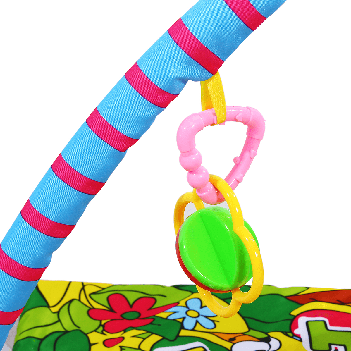 Baby Music Crawling Carpet Blanket Pad Fitness Gym Square Animal Mat Hanging Toy