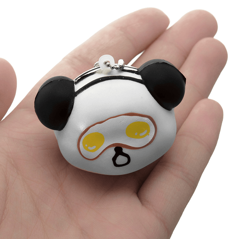 Squishy Panda Face with Ball Chain Soft Phone Bag Strap Collection Gift Decor Toy