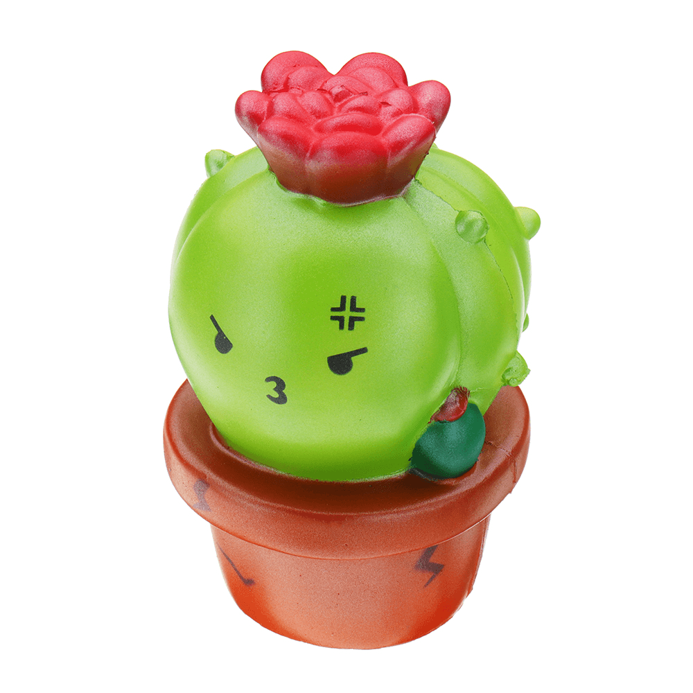 Momocuppy Cactus Flower Pot Squishy 18Cm Slow Rising with Packaging Collection Gift Soft Toy