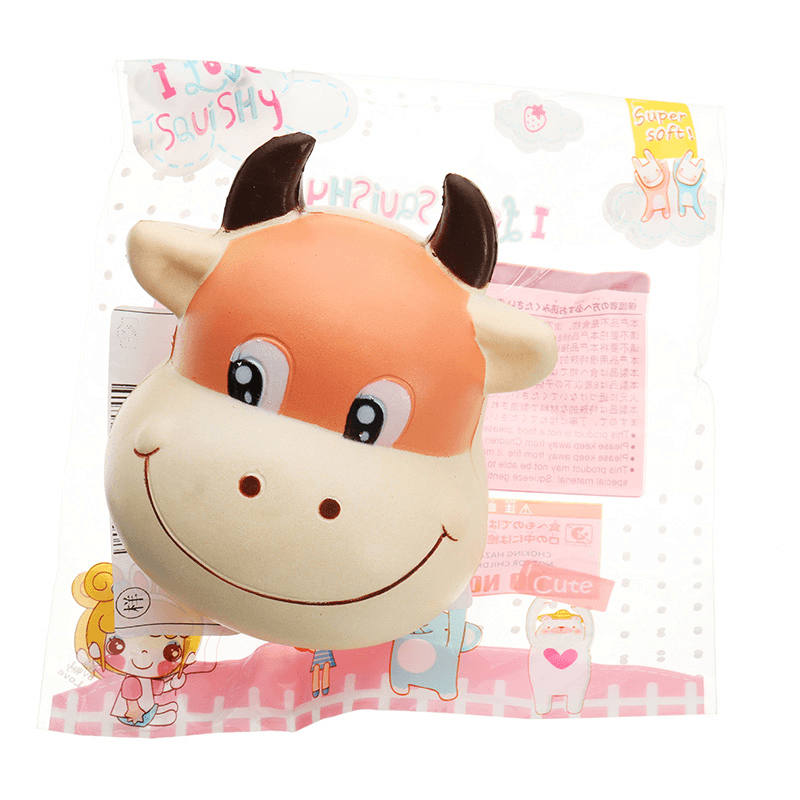 Bull Head Squishy 10 * 8Cm Levantamiento lento con empaque Colección Regalo Juguete suave