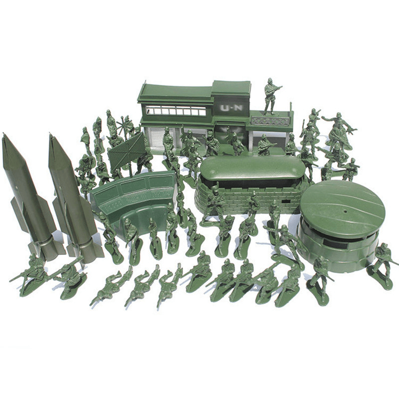 56PCS 5CM Militär Soldaten Set Kit Figuren Zubehör Modell für Kinder Kinder Weihnachten Geschenk Spielzeug