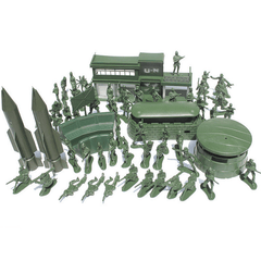 56PCS 5CM Soldados militares Set Kit Figuras Accesorios Modelo para niños Niños Regalo de Navidad Juguetes