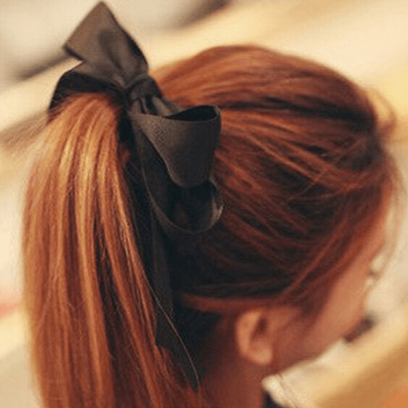 Multicolor Scrunchie Cola de caballo Titular Cinta de raso Arco Bowknot Banda para el cabello Cuerda