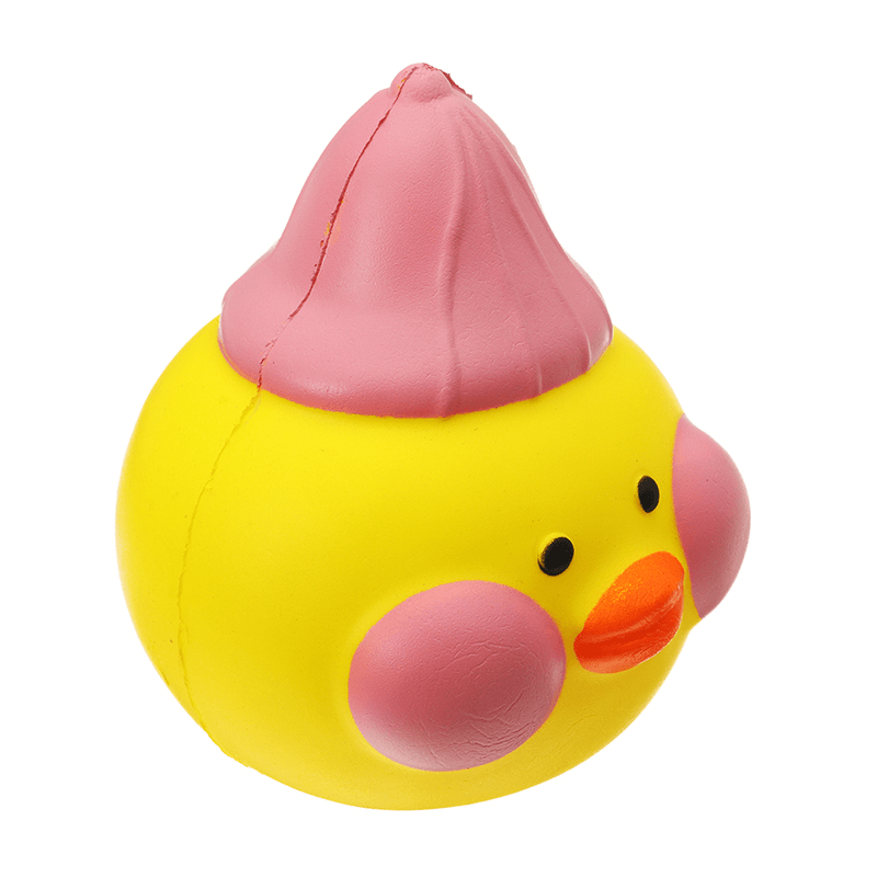 Gelbe Ente Squishy, ​​10 x 8,5 x 9 cm, langsam aufsteigend, mit Verpackung, Sammlung, Geschenk-Stofftier