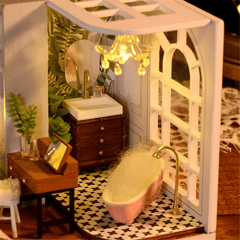 CUTE ROOM DIY QT-011-B Lazy Daily Doll House 1:32 Miniature Landscape Home Creative Gifts with Dust Cover and Furniture