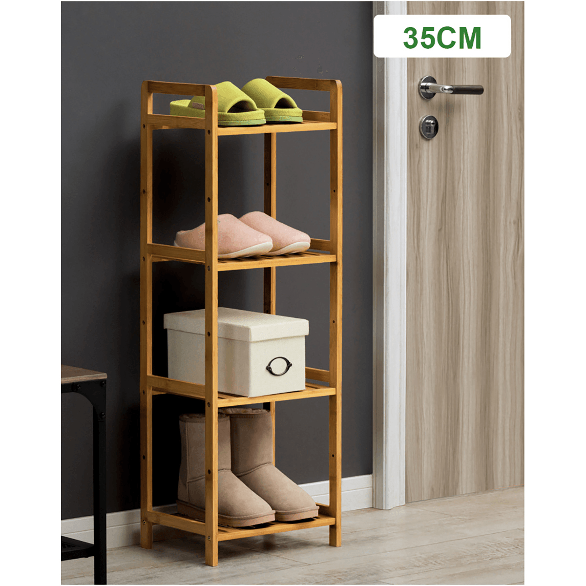 3/4/5 Etagen Schuhregale Aufbewahrung Holzregal Ständer Regal Home Office Organizer DIY