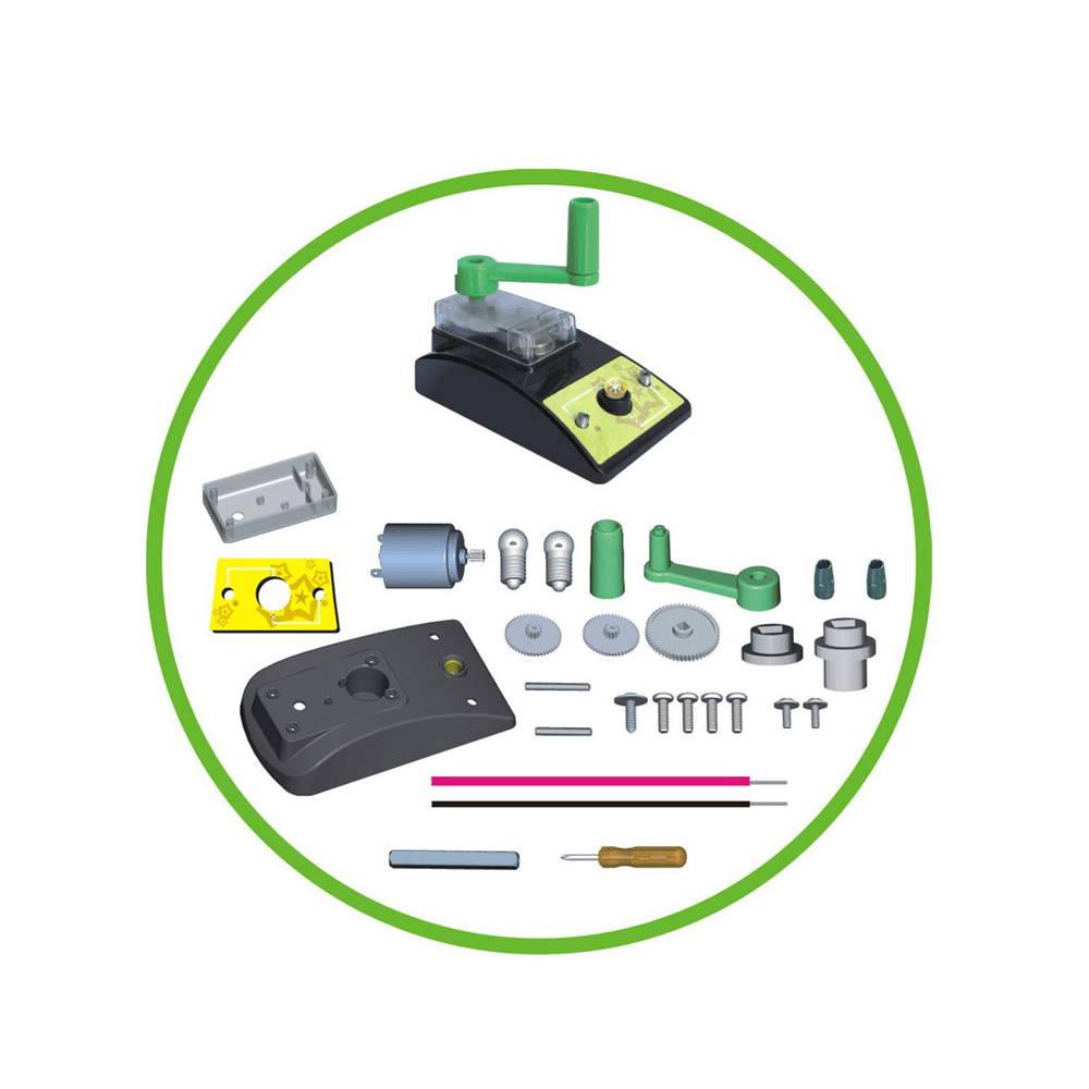 Erkunden Kid EK-D001 Kreative DIY Montage Hand Elektrische Generator Modell Wissenschaft Experiment Frühe Bildung Spielzeug