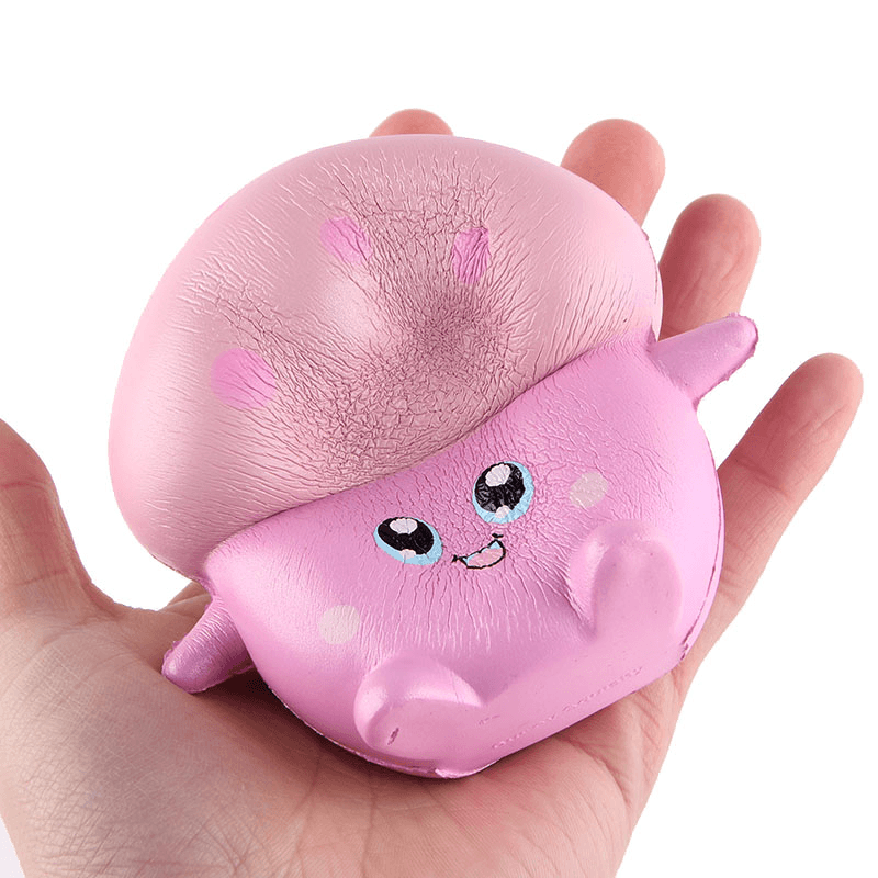 Squishy Pink Mushroom Doll 11Cm Soft Slow Rising Collection Gift Decor Toy with Packing