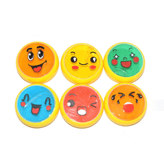 6PCS Emoji Face Slime 6Cm DIY Crystal Clay Rubber Mud Intelligent Hand Gum Plasticine Toy Gift