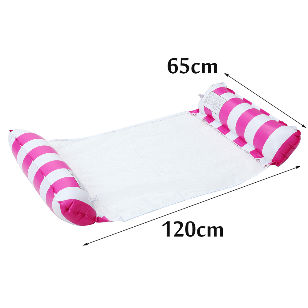 120*65CM Hammock Foldable Dual-Use Backrest Inflatable Toys Water Play Lounge Chair Floating Bed Leisure Toy with Inflator