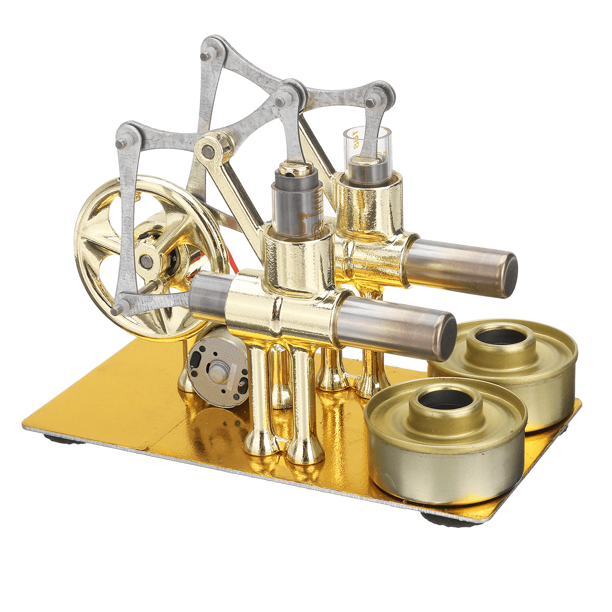 STEM Mini Hot Air Stirling Engine Generator Double Cylinder Engine Model