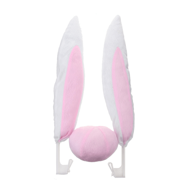 Christmas Home Car Decoration Pink Rabbit Ears Ornament Toys for Kids Children Gift