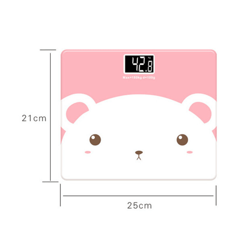 Cute Bathroom Scales Floor Body Scale Glass Electronic Digital Floor Scales Weight Balance Bariatric