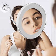 Magnifying Folding Makeup Mirrors 360-Degree Rotating Makeup Mirror Flexible Mirror Magnifying Makeup Mirror with LED Light