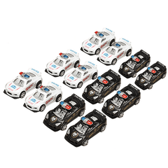 12Xhz Slide Racing Car Toys with Light Police Car Color Random