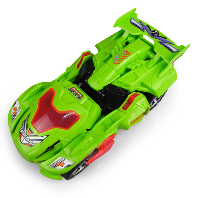 HG-788 Electric Deformation Dinosaur Chariot Deformed Dinosaur Racing Car Children'S Puzzle Toys with Light Sound