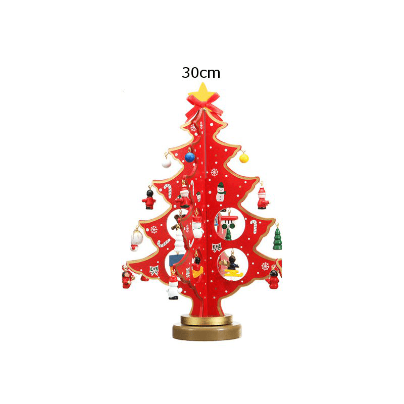 3D Wooden Christmas Tree Table Decoration Hanging Ornament