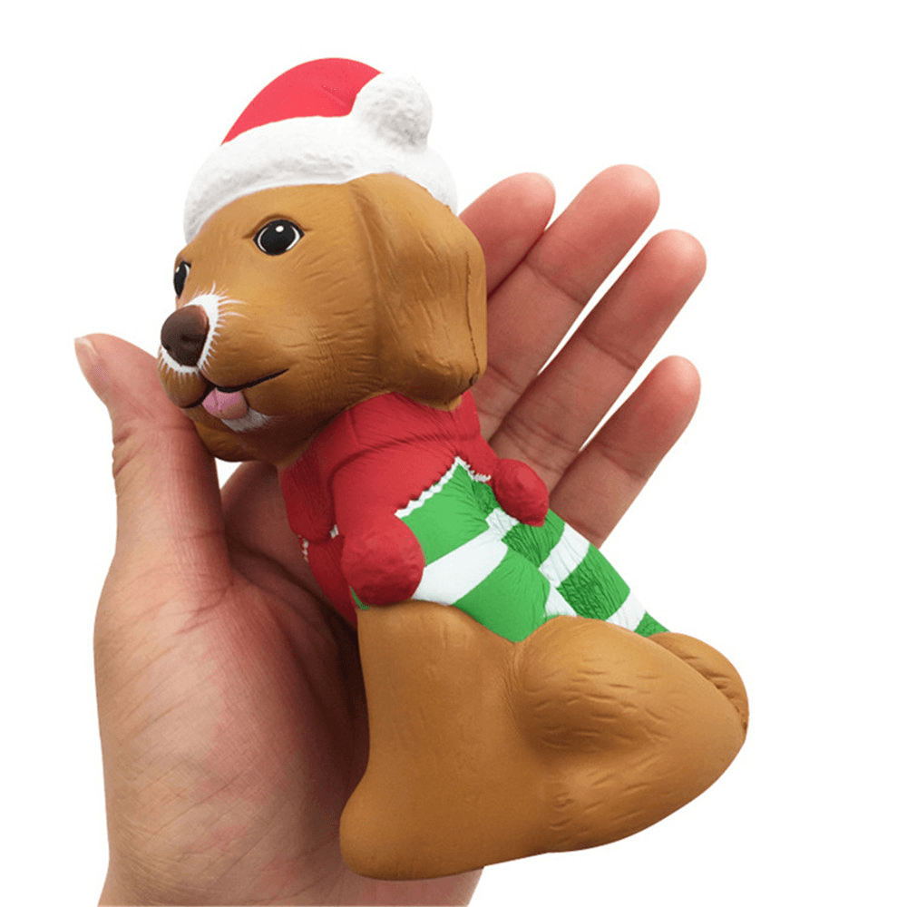 Squishyfun Christmas Puppy Squishy 13*8.5*6.5CM Licensed Slow Rising with Packaging Collection Gift