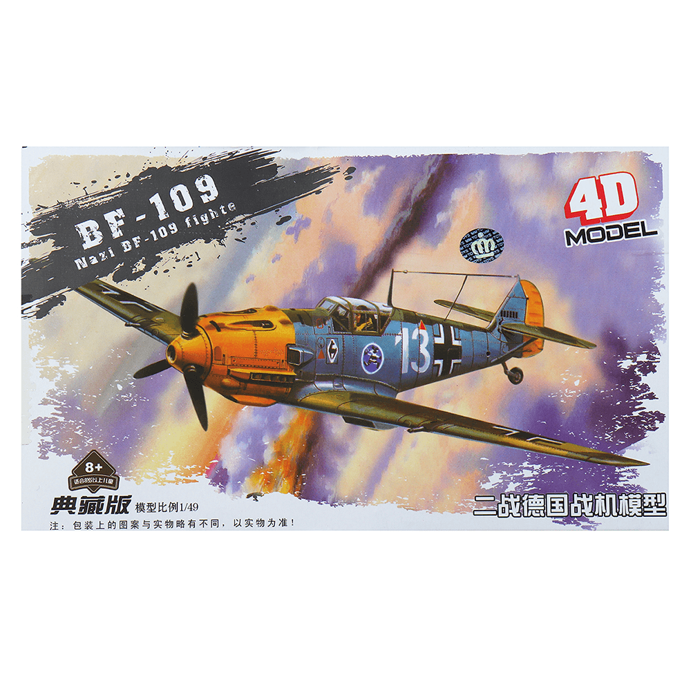 4D Model Plastic Aircraft Assemble Plane Toy 1/48 Supermarine Spitfire Fighter 18*22CM