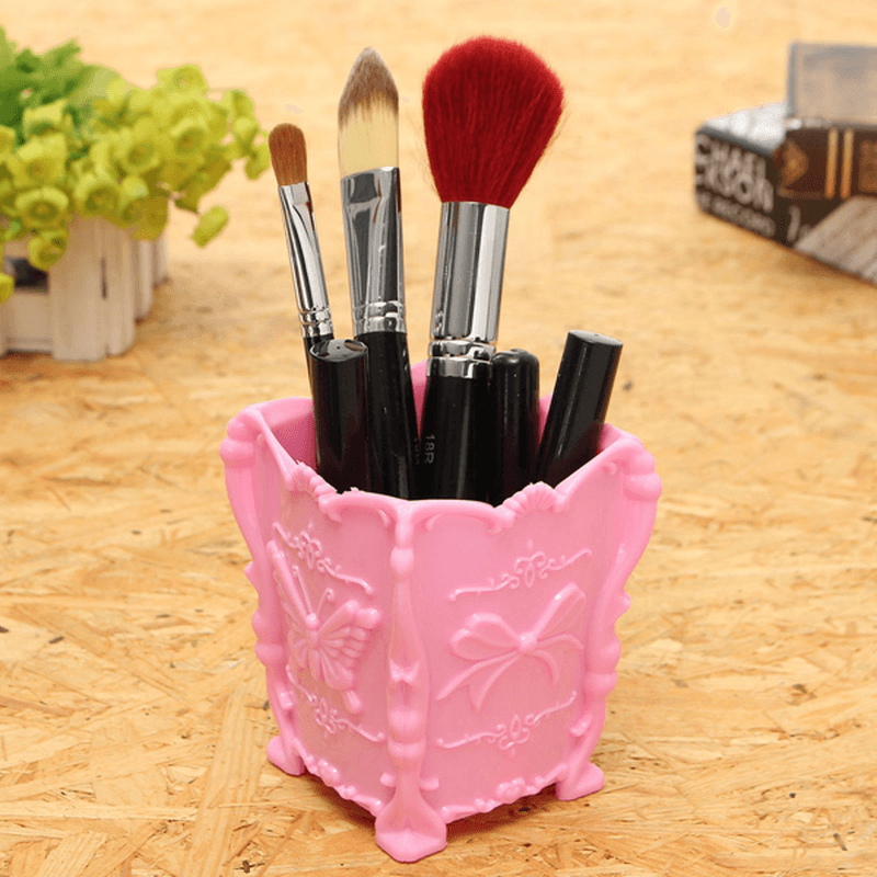 Butterfly Makeup Storage Case Brush Lip Stick Pen Holder Organizer Decorative Box Cosmetic Container