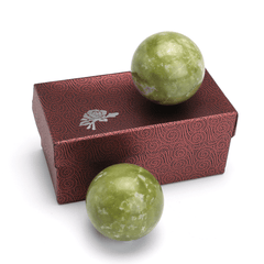 Chinese Health Exercise Stress Jade Stone BAODING Ball Relaxation Therapy 48Mm