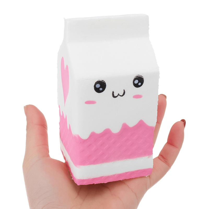 Squishy Jumbo Pink Milk Bottle Box 11Cm Slow Rising Soft Collection Gift Decor Toy