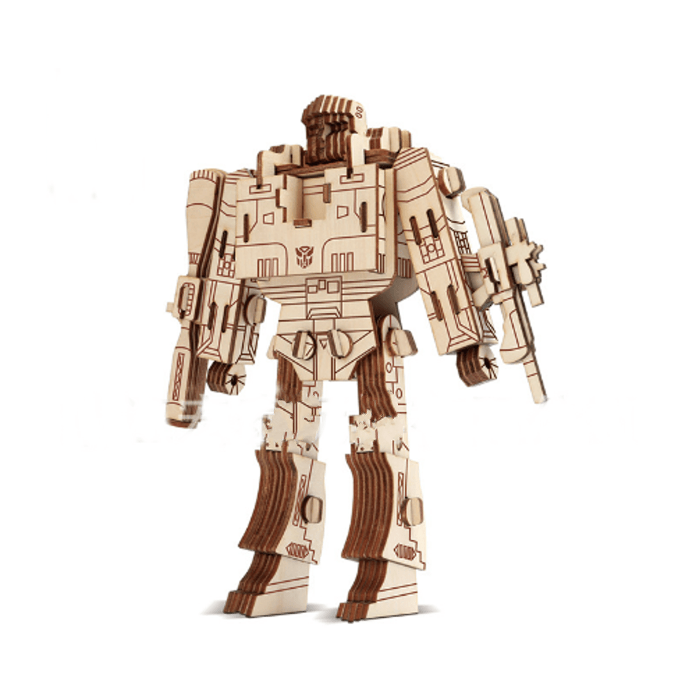 3D Three-Dimensional Puzzle Wooden Educational Toys Decompression Assembled Robot Model Indoor Toys