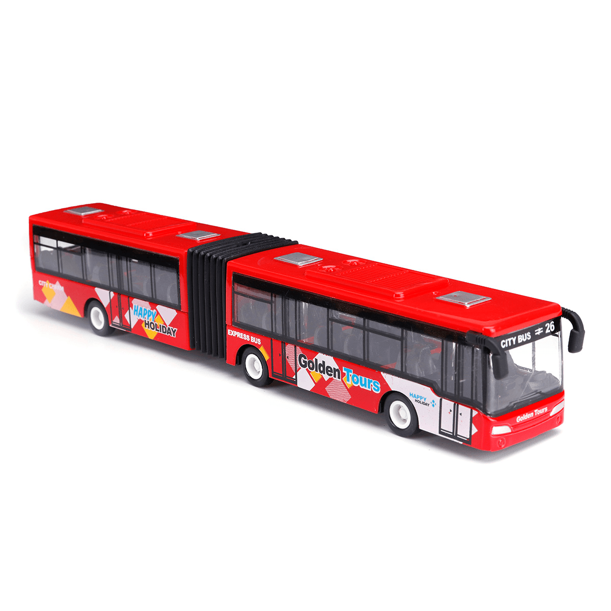 Blue/Red/Green 1:64 18Cm Baby Pull Back Shuttle Bus Diecast Model Vehicle Kids Toy