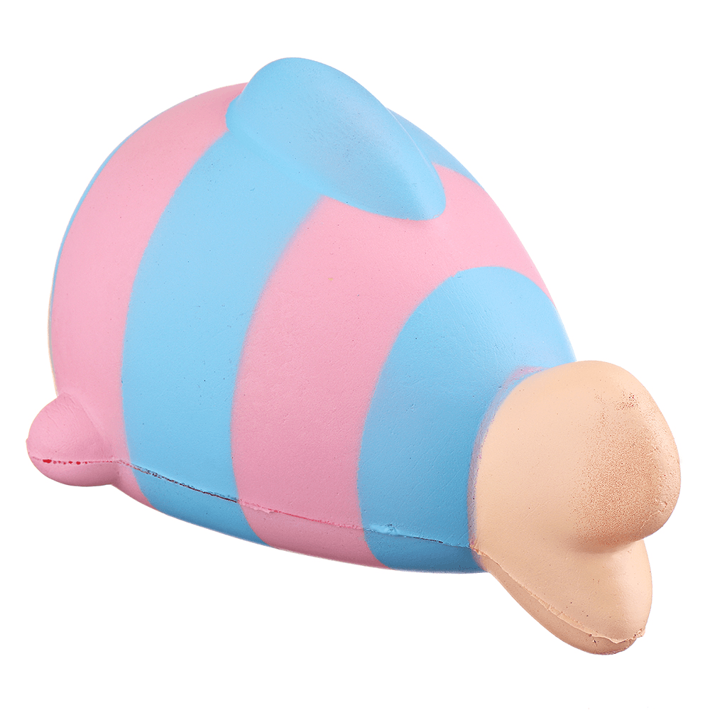 Sanqi Elan 13 cm großes, langsam steigendes Regenbogenfisch-Squishy-Spielzeug mit Originalverpackung