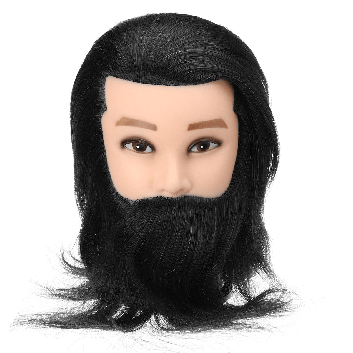 Kosmetik-Mannequin-Kopf mit Haaren zum Flechten, Cornrow-Übungskopf, Trainings-Mannequin-Dummy-Köpfe