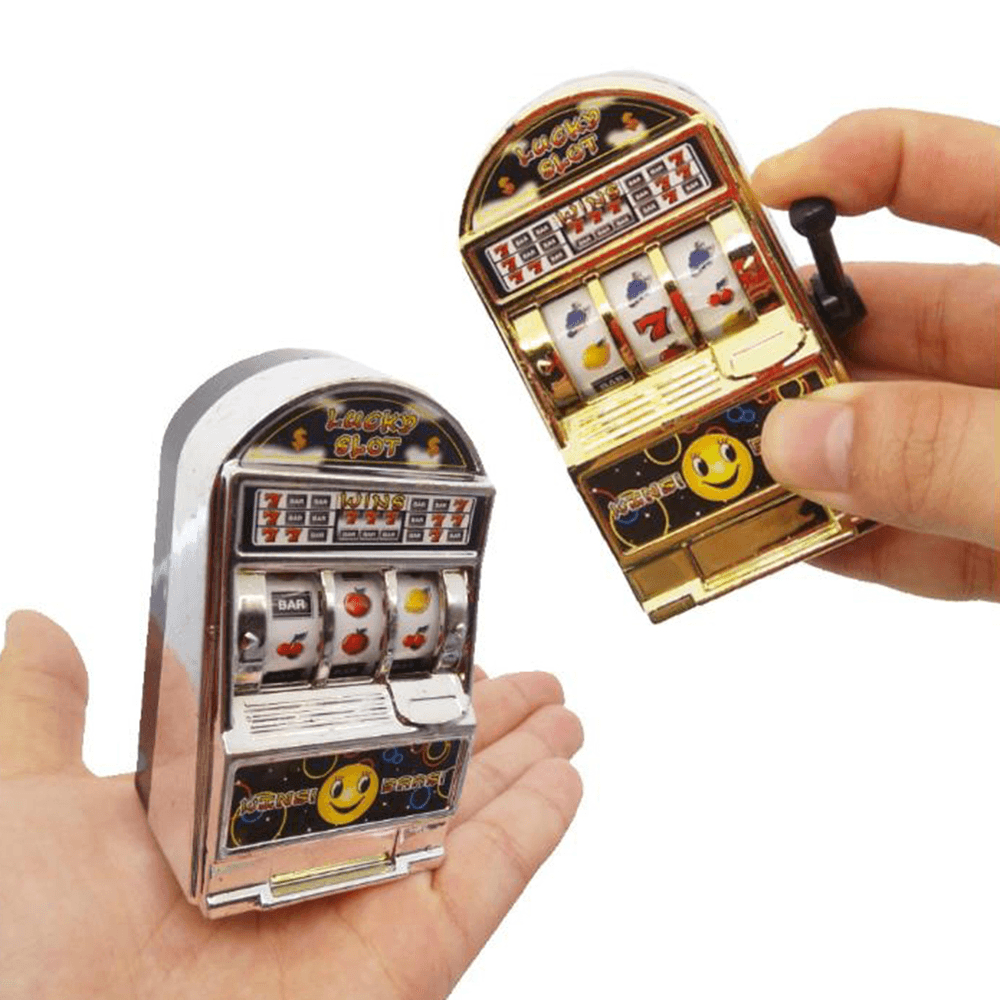 Gold/Silver Plastic Mini Cute Fruit Pattern Slot Machine Toy for Children