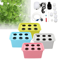 220V 6 Holes Hydroponic System Kit Soilless Cultivation Indoor Water for Home Planting Grow Box