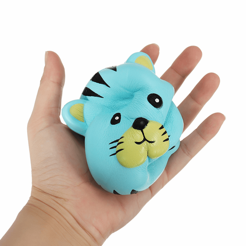 Oriker Squishy Tiger Face Ball Bun 10Cm Soft Sweet Slow Rising Original Packaging Collection Gift