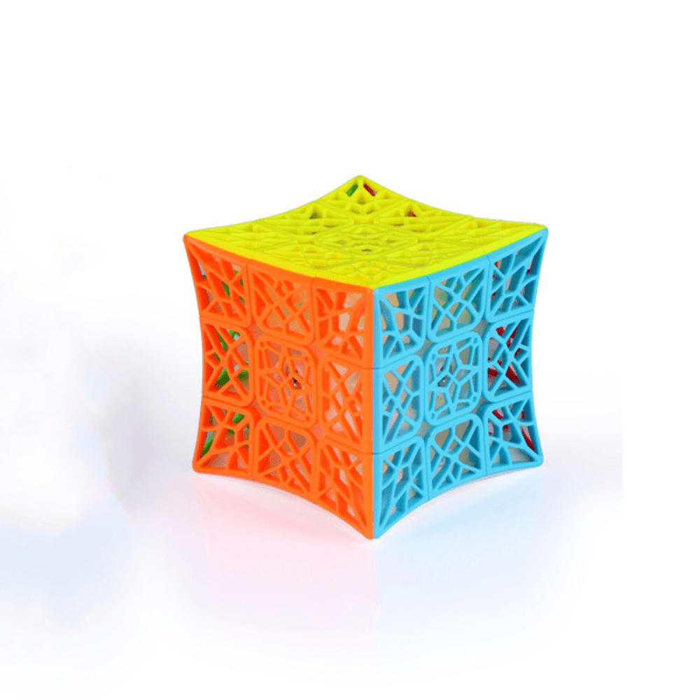 QY DNA Flat or Concave Third-Order Magic Cube Unique Creative Puzzle Hollow Children'S Magic Cube Toys