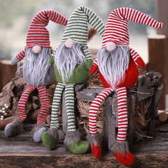 Non-Woven Hat with Long Legs Handmade Gnome Santa Christmas Figurines Ornament Decorations Toys