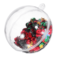 6PCS Weihnachten Party Dekoration 5CM Pailletten Transparent Ball Flitter Ornament Kinder Kinder Geschenk