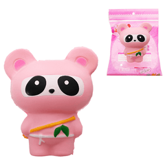 Pink Bear Squishy Panda Ninja Suit Soft Toy 13.5Cm Slow Rising Bag con embalaje de regalo