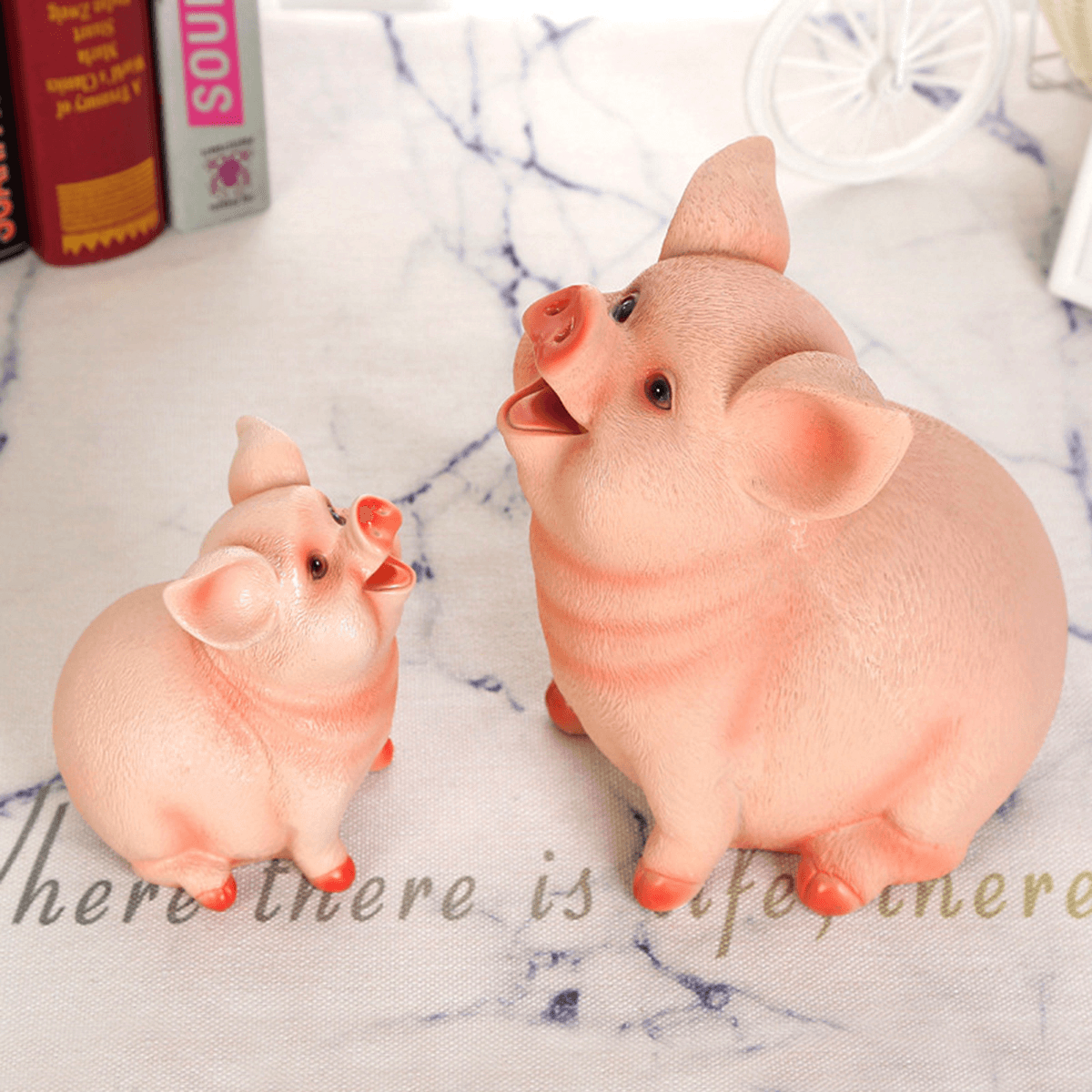 Piggy Bank Resin Craft Coin Bank Money Saving Holder Box Gifts for Kids Decorations