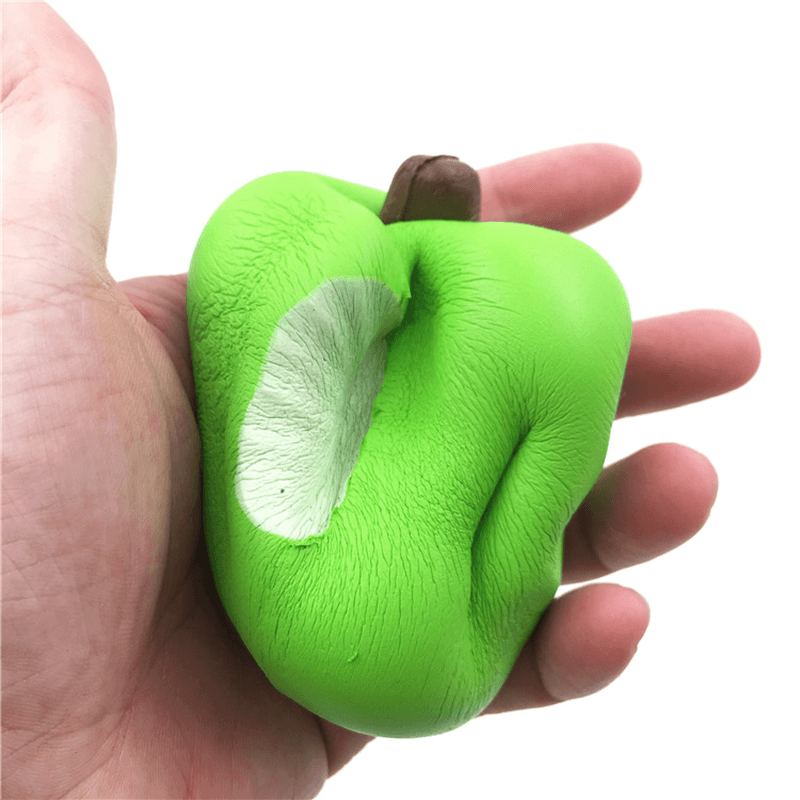 Sanqi Elan Simulation Cute Apple Soft Squishy Super Slow Rising Original Packaging Ball Chain Kid Toy