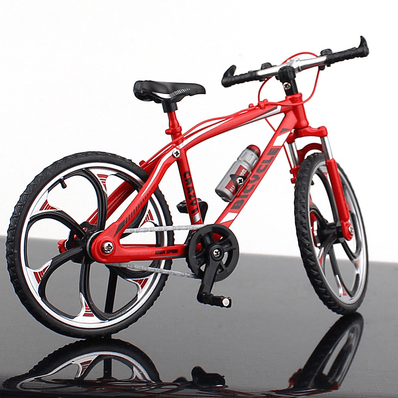 1:10 Mini bicicleta modelo que se puede abrir plegable bicicleta de montaña curva carreras aleación modelo Juguetes