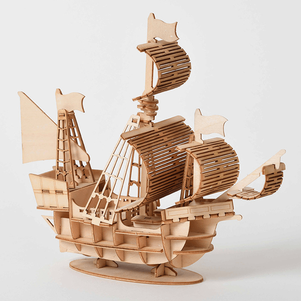 DIY 3D Holz handgefertigt montieren dreidimensionale Marine Segelschiff Modellbau Spielzeug