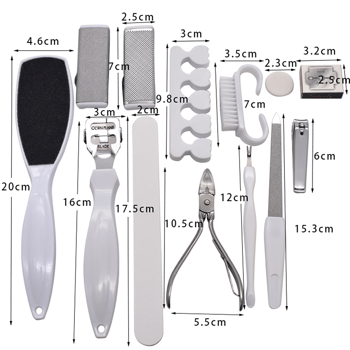 Stainless Steel Remover Scraper Dead Hard Skin Callus Pedicure Feet Care Tool Kit Equipped with Toe Holder